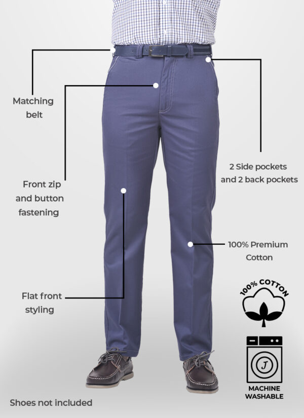 PREMIUM CHINO TROUSER WITH BELT - Image 2